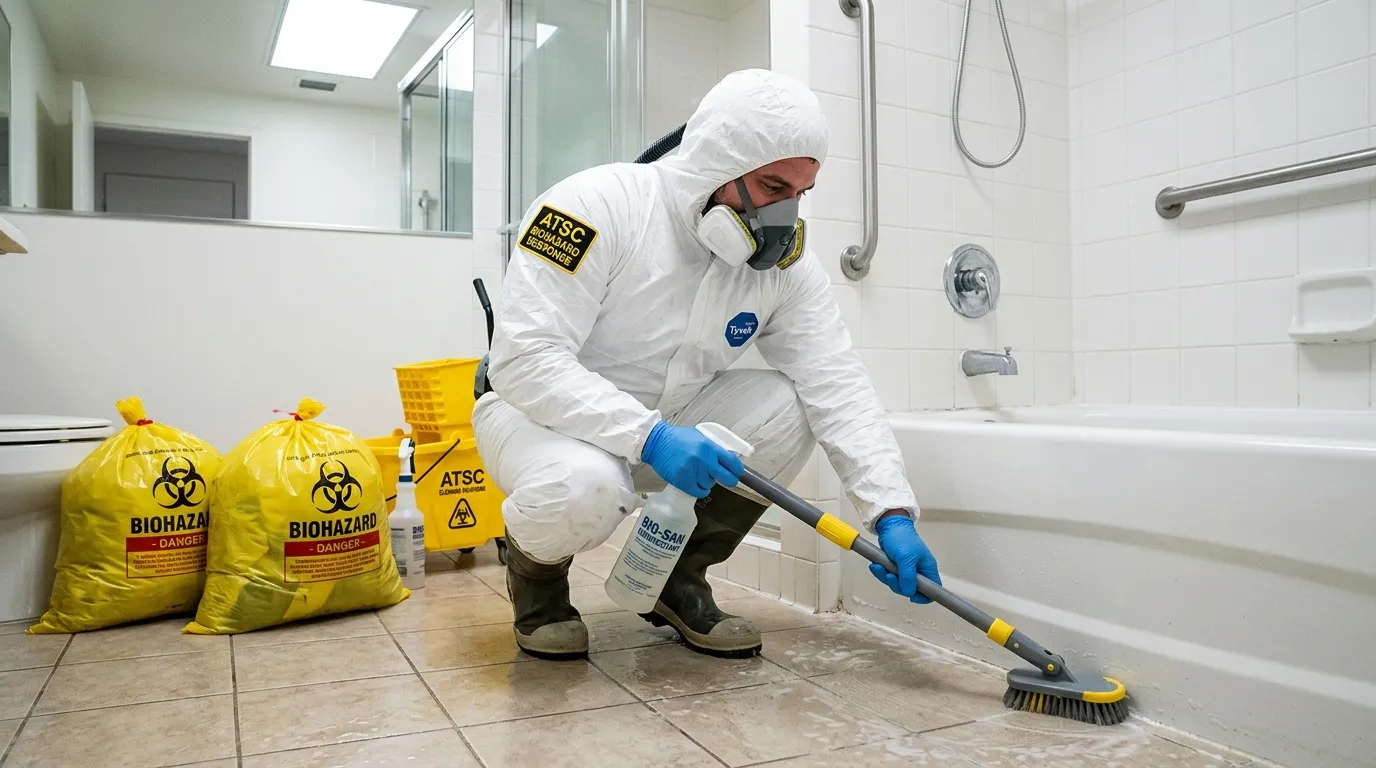 Decontamination equipment deployed for Blood Cleanup in Cumberland Hill